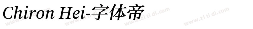 Chiron Hei字体转换